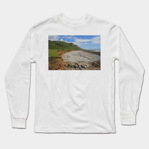 Gower Peninsula, Port-Eynon to Oxwich Point Long Sleeve T-Shirt by RedHillDigital
